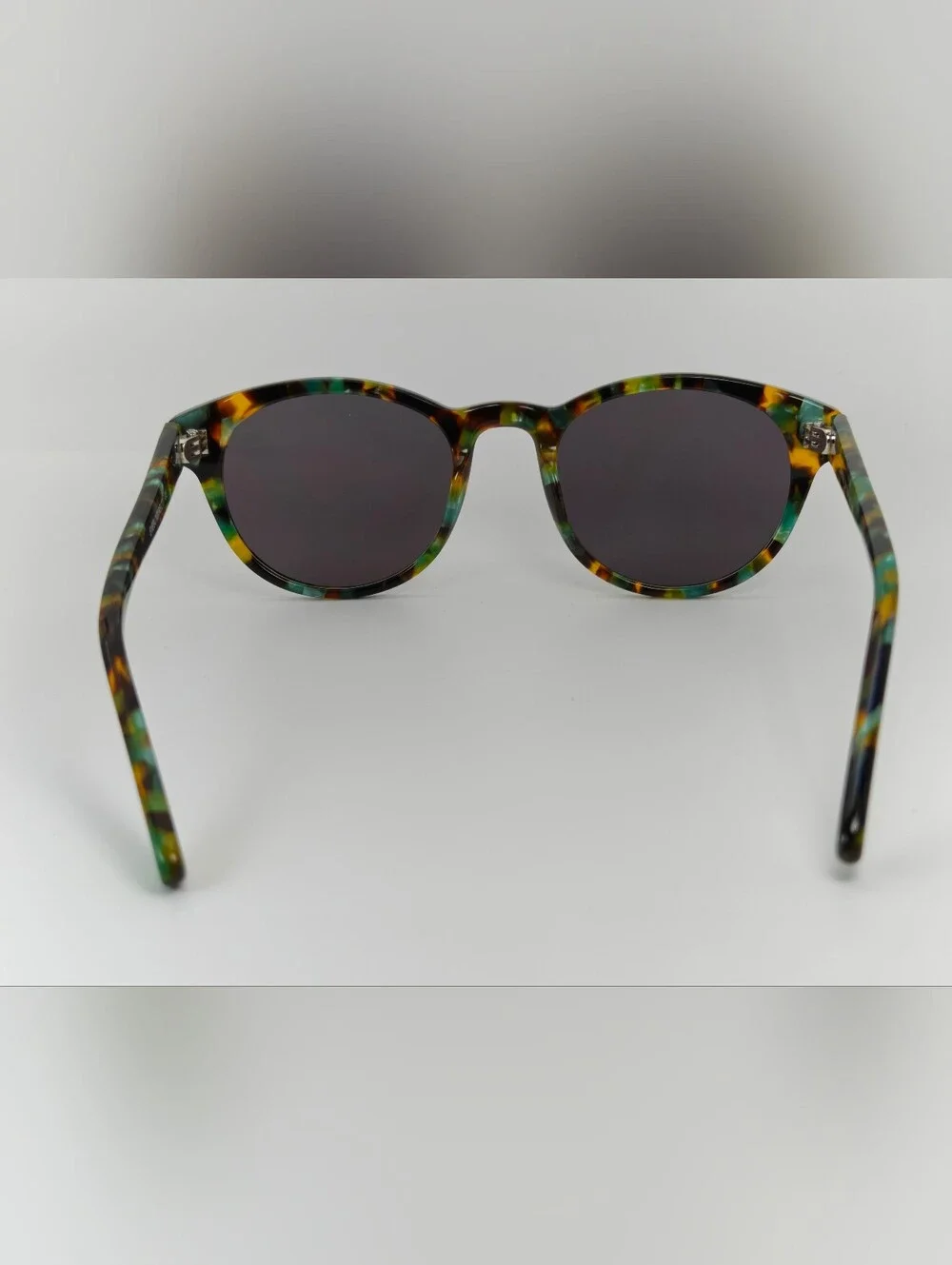 Coppola. Marble Tortoise & Teal Round Frame. Unique Color.